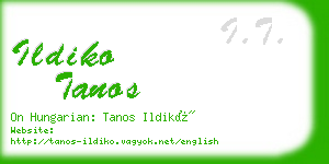 ildiko tanos business card